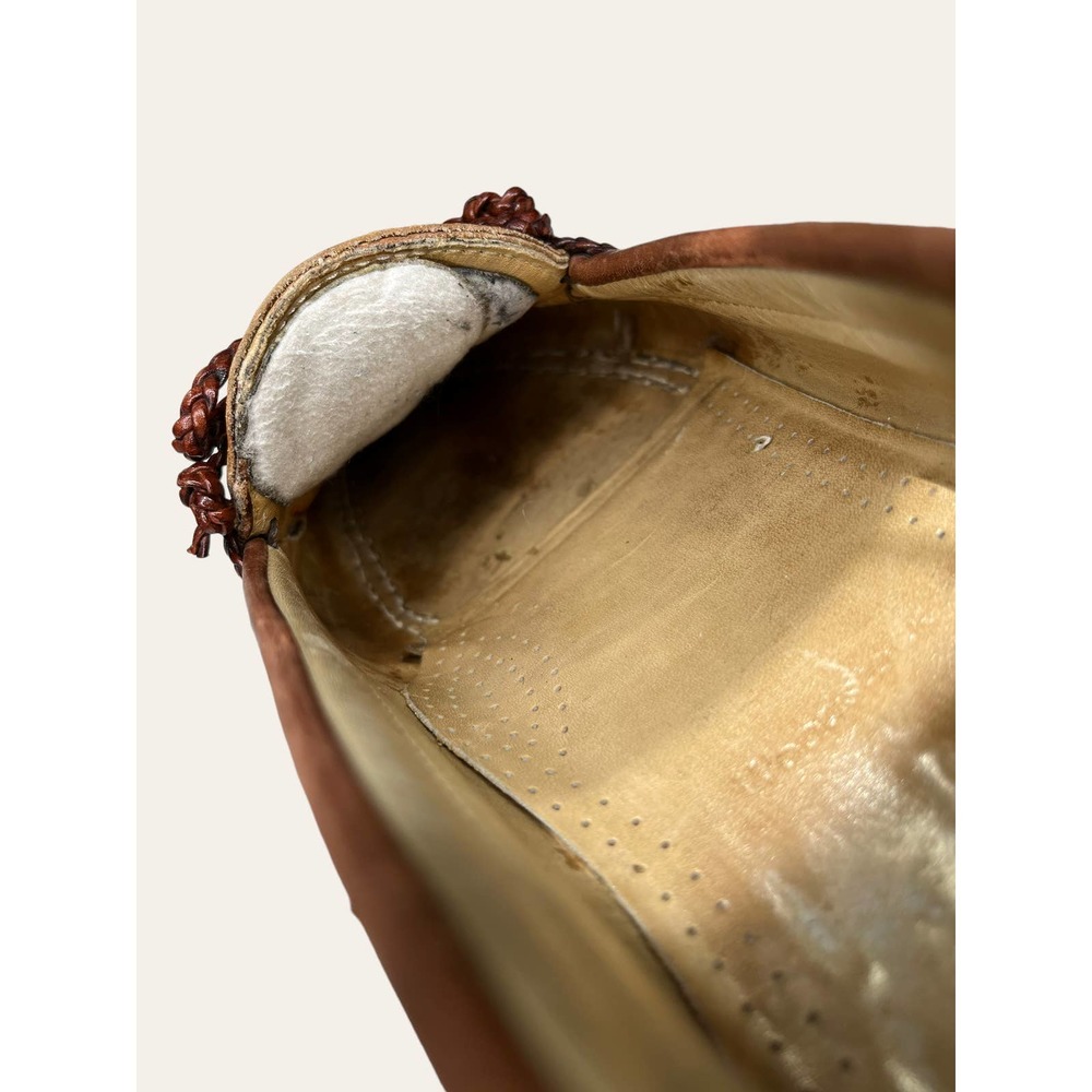 Allen Edmonds Tan Brown Leather Kiltie Tassel Loafers - Picture 8 of 9